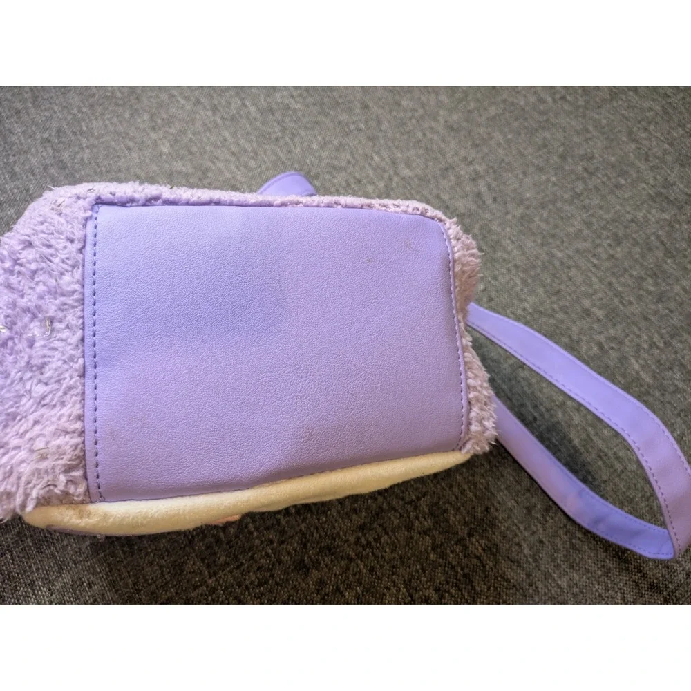 Loungefly Kuromi Purple Fuzzy Sherpa Mini Sanrio Backpack Adjustable Straps